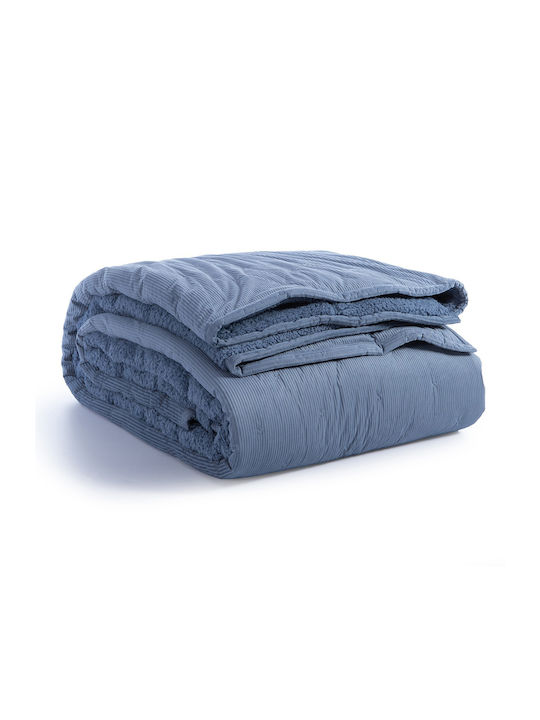 Nef-Nef Homeware Kotler Tagesdecke Übergröße aus Polyester Denim 230x240cm