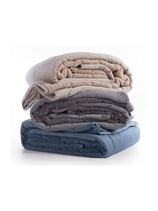 Nef-Nef Homeware Kotler Cuvertură Extra-dublu din Poliester Denim 230x240cm