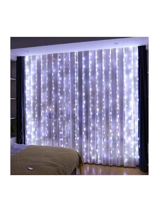 300 Λαμπάκια LED 3μ. x 300εκ. Θερμό Λευκό τύπου Κουρτίνα