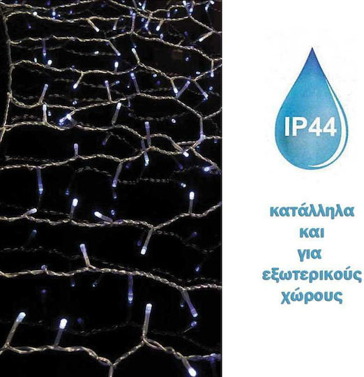 100 Lichterketten LED 1.8m. x 60cm Warmes Weiß Typ Regen 1Stück