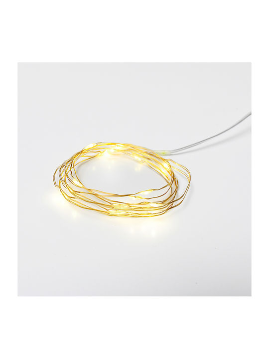 20 Lights LED 2.1m. Warm White Battery in String 1pcs Aca