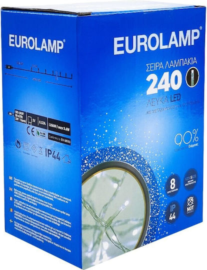 240 Lichterketten LED 11.95m. Kaltes Weiß in Zeichenfolge 1Stück