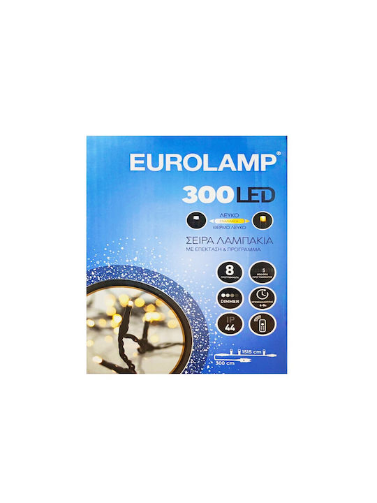 300 Λαμπάκια LED 18.15μ. Θερμό Λευκό σε Σειρά