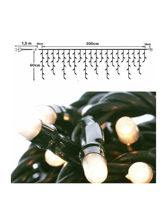150 Светлини LED 3m. Топъл бял тип Лента 1бр 150 Светлини LED 3m. Топъл бял тип Лента 1бр