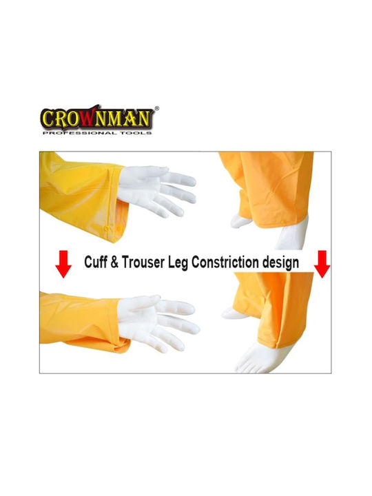 Crownman Waterproof and Windproof Work Suit Yellow