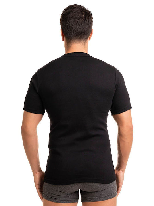 Giorgio Men's Undershirt Short-sleeved BLACK