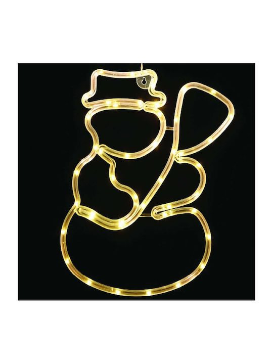 Aca Weihnachtlicher Kunststoff Lichtschlauch in Form von SNowman Weiß 35.7x24.4cm 3Stück Snowman