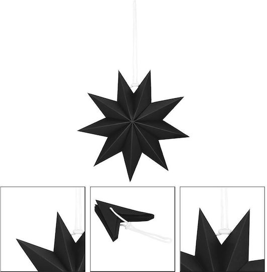 Weihnachtlicher Dekorativer Anhänger Stern Papier Schwarz 3x3cm 1Stück