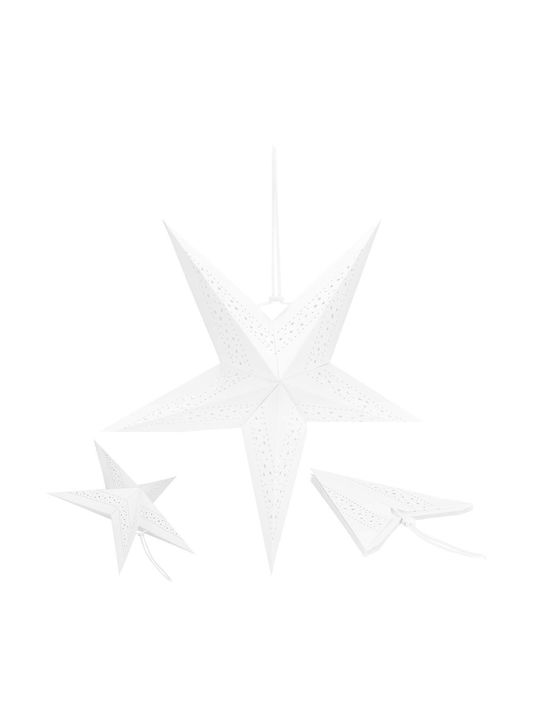 Crăciunesc Decorativ Suspendata Stea cu lumină LED Hârtie 3x3buc 1buc