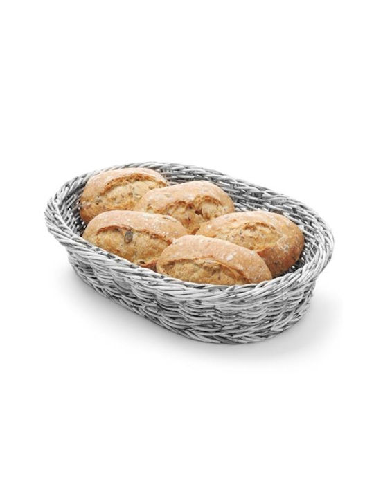 Gray Oval Bread Basket Polypropylene 320x230x70 Mm Hendi 426647