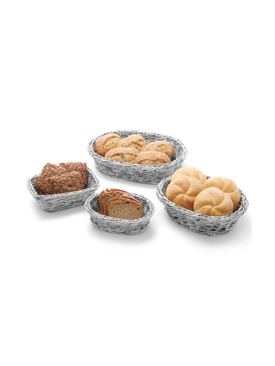 Gray Oval Bread Basket Polypropylene 320x230x70 Mm Hendi 426647