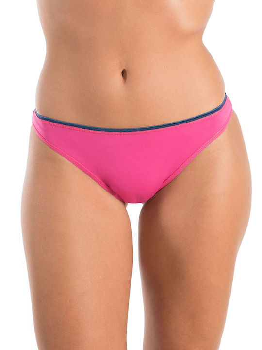 Γυναικεία Brazil 3Pack χωρίς Ραφές blue-pink-coral