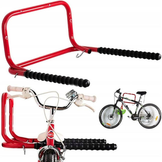 Wall Mount Parking 2 Bicycles Maximum 40kg 50cm Red