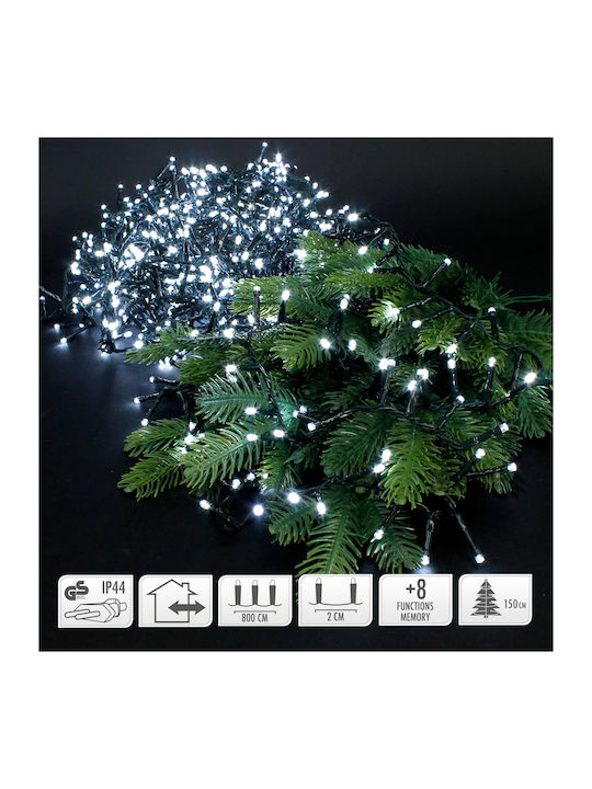 400 Lights LED 8m. White in String JK Home Decoration