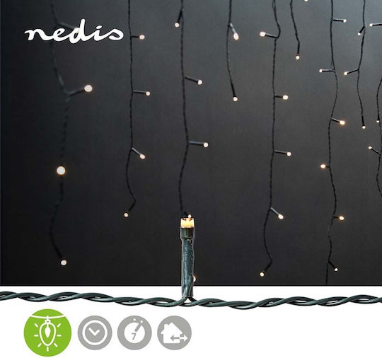 180 Lights LED 10.9m. x 70cm Warm White type Curtain 1pcs