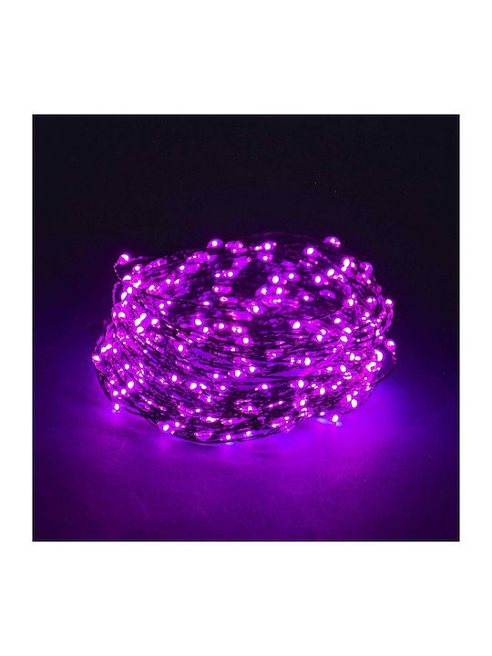 Lights LED 10m. Purple in String BigBuy