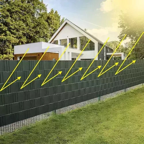 Gardlov Schattentrennwand Grün mit PVC-Beschichtung 3m 450gr/m²