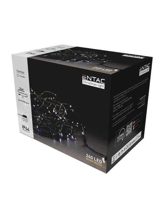 240 Λαμπάκια LED 24μ. Θερμό Λευκό σε Σειρά 240 Λαμπάκια LED 24μ. Θερμό Λευκό σε Σειρά