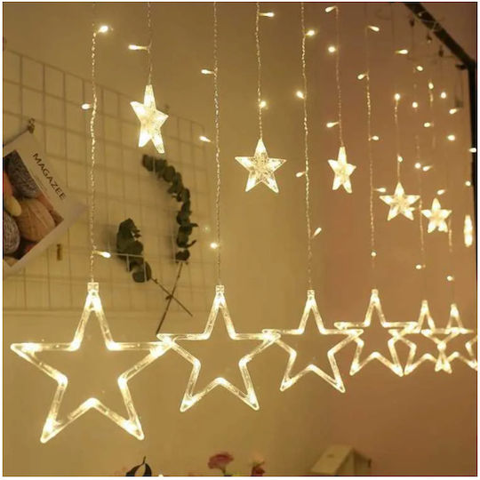 12 Lichter LED 3m. x 115cm Warmes Weiß Typ Vorhang 1Stück