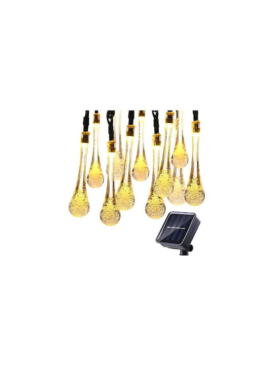 20 Λαμπάκια LED 5μ. Θερμό Λευκό Ηλιακά τύπου Μετεωρίτης