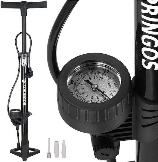 Fahrradpumpe Druckmesser Ball Aufblasbare Artikel Aufblaszubehör 160psi Aluminium 60cm