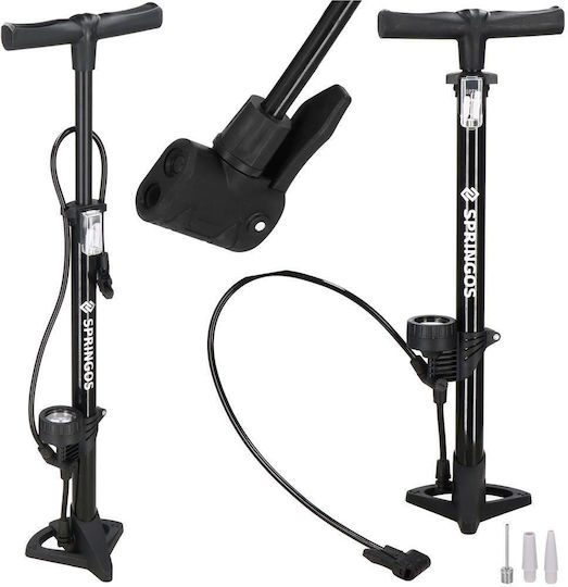 Fahrradpumpe Druckmesser Ball Aufblasbare Artikel Aufblaszubehör 160psi Aluminium 60cm
