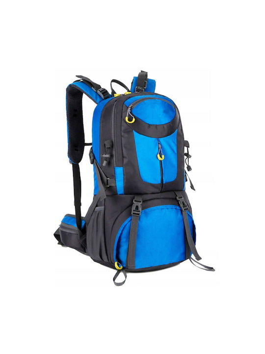 Militärischer Wander-Rucksack Leicht 4 Seitentaschen 50 Liter Blau Grau