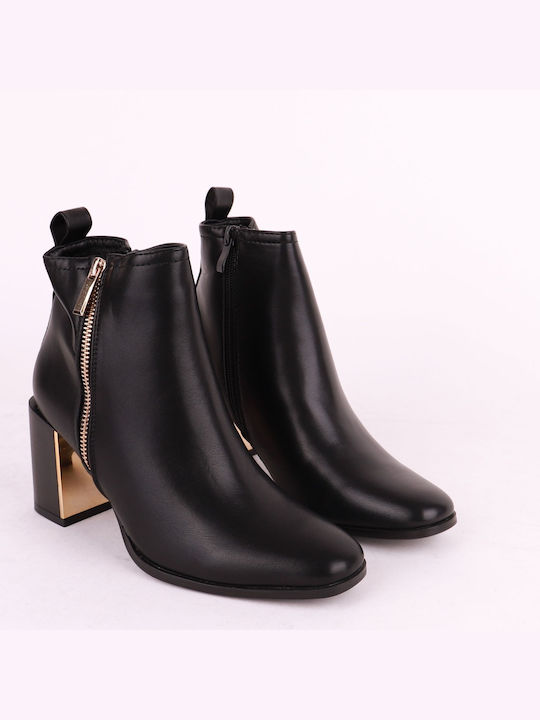 Sweet Shoes Leather Women's Ankle Boots Black