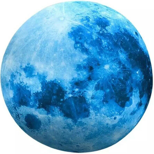 Autocolant fosforescent Lună Satelitul Natural al Pământului Strălucește în Întuneric Autoadeziv 30cm Albastru Oferte Originale