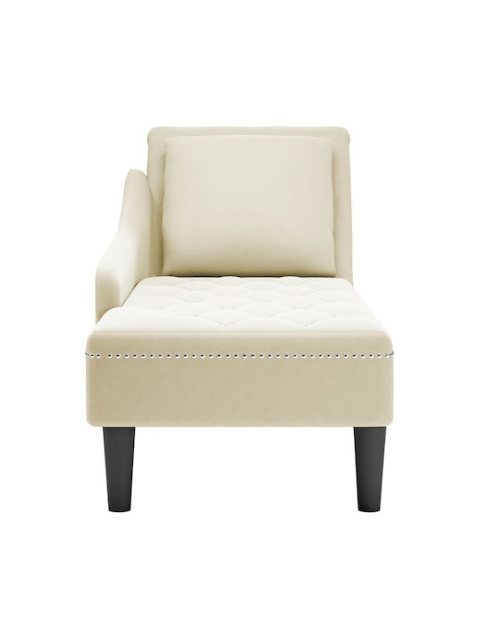 Fabric Recliner Beige L110xW54xH70cm