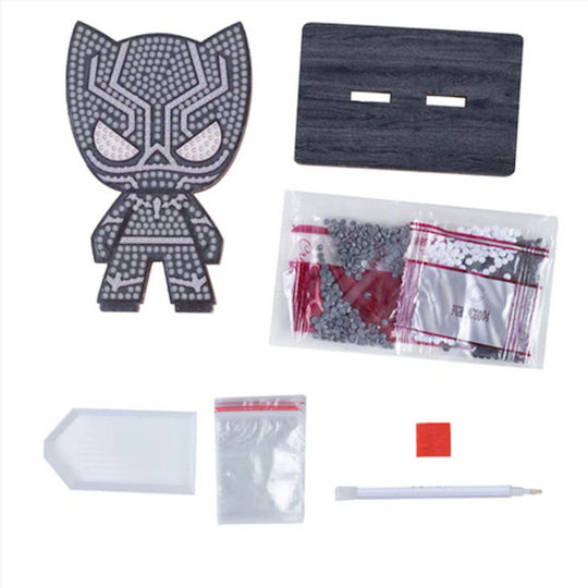 Комплект за диамантено рисуване Craft Buddy Crystal Art Buddies Черна пантера 7 части