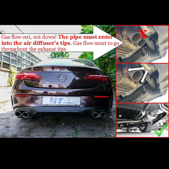 Carner Diffuser Αυτοκινήτου Πίσω Συμβατό με Renault Coupe Mini Cabrio Hyundai Coupe 16-19