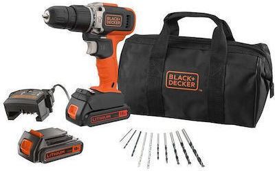 Black & Decker BCD003BA10S Percussive Battery Drill Driver 18V 2x1.5Ah