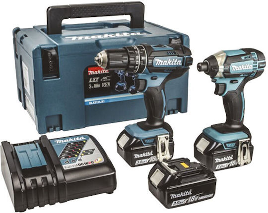 Makita DHP482 Δραπανοκατσάβιδο Μπαταρίας 18V 3x3Ah