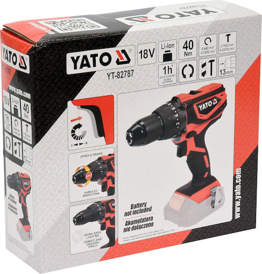Yato YT-82787 Κρουστικό Δραπανοκατσάβιδο Μπαταρίας Solo 18V