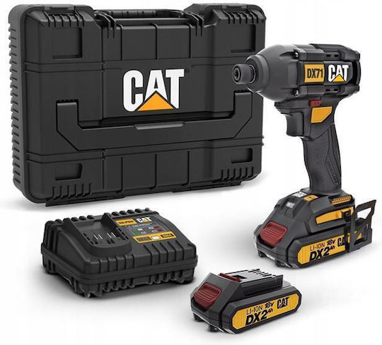 CAT DX71 Impact Screwdriver Battery Brushless 18V 2x2Ah