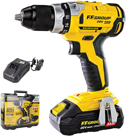 FFG CDD-BL 20V PRO Δραπανοκατσάβιδο Μπαταρίας Brushless 20V 1x2.5Ah