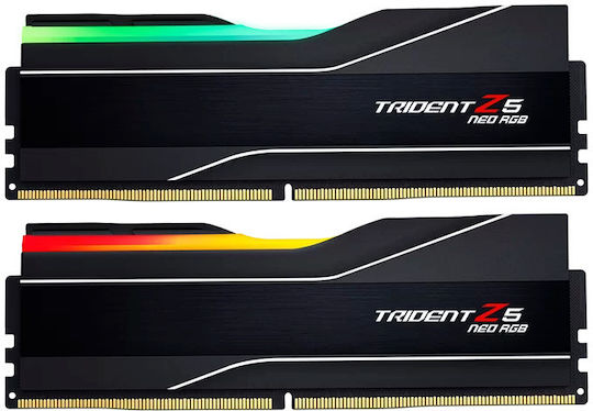 G.Skill Trident Z5 Neo RGB DDR5 32GB RAM με 2x16GB Modules και Ταχύτητα 6400 για Desktop