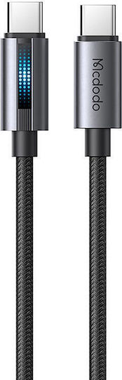 Mcdodo USB 2.0 Cable USB-C male - USB-C 100W PD Μαύρο 1.2m 196P16