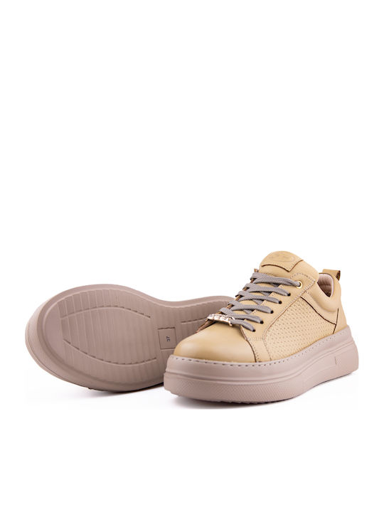 Γυναικεία Ανατομικά Sneakers Μπεζ