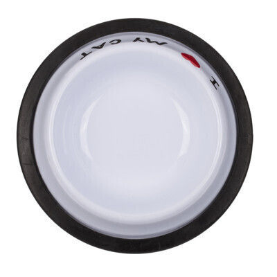 Out Blue Stainless-steel Feeding Dish "i Love My Cat"