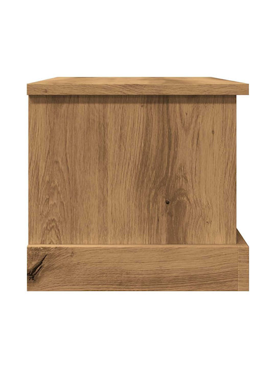 vidaXL Wooden Storage Box with Lid Brown 30x50x28cm 1pcs