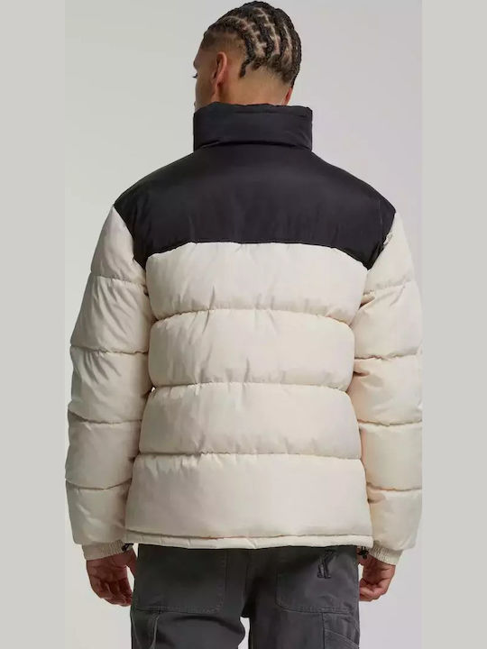 Retro Χειμωνιάτικο Μπουφάν Puffer Light Sand Beige