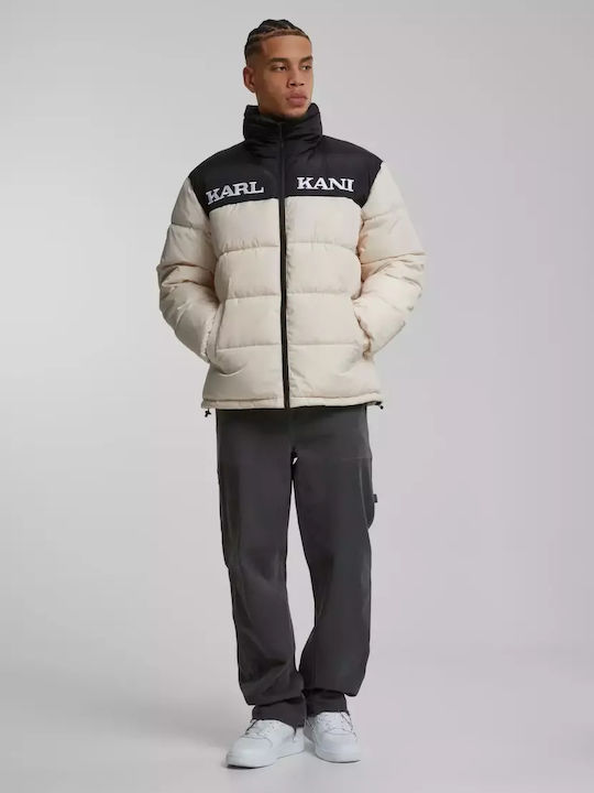Retro Χειμωνιάτικο Μπουφάν Puffer Light Sand Beige