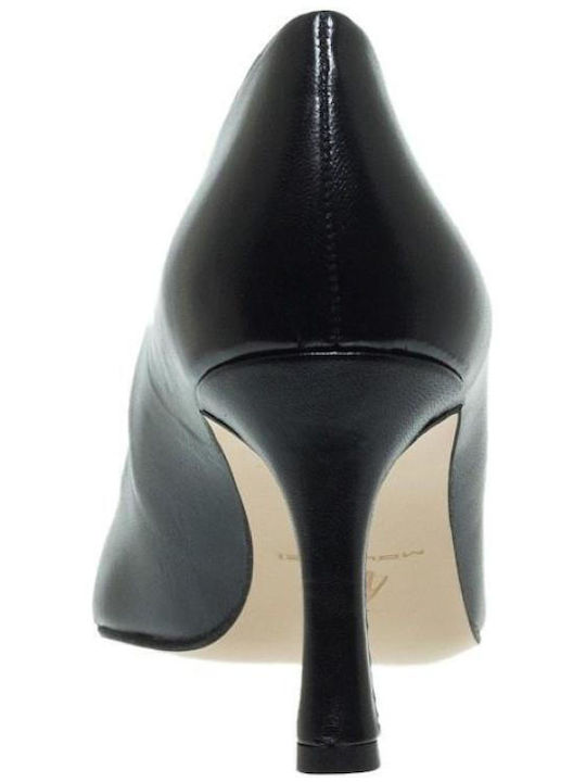 Mourtzi Leather Black Heels