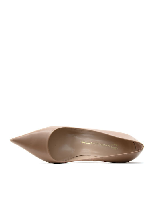 Leather Biscuit High Heels