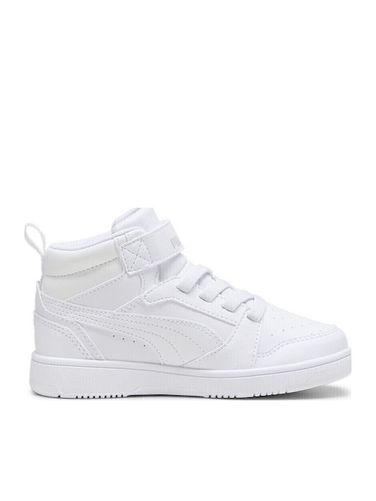 Rebound V6 Kids Sneakers High with Scratch White
