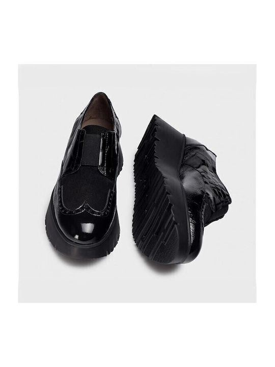 Δερμάτινα Γυναικεία Loafers σε Μαύρο Χρώμα
