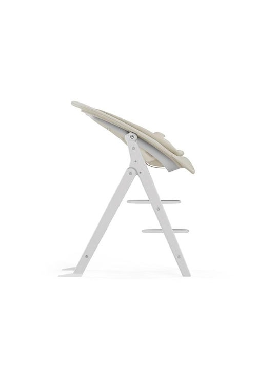 Cybex Click & Fold Scaun Înalt De Masă Bebe Pliabil 4 În 1 Cu Înălțime Reglabilă Alb Complet