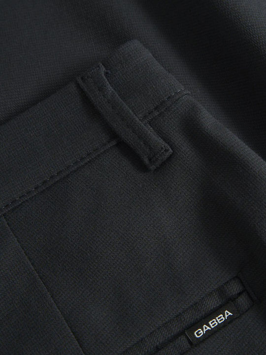 Pisa Elastic Trousers in Slim Fit Navy Mel